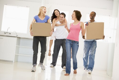 Professional removals team working in Brockley street