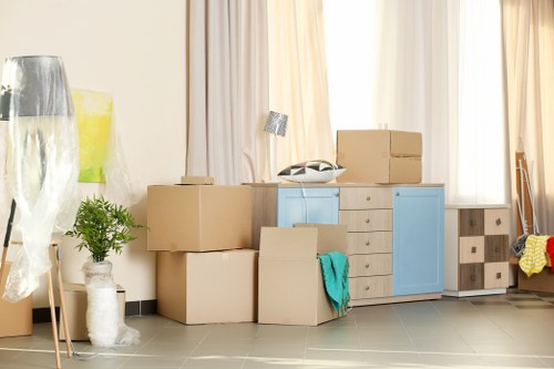 Local man and van removals service operating in Brockley with moving van and boxes