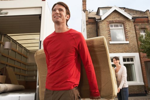 Moving day preparation and van loading in Brockley