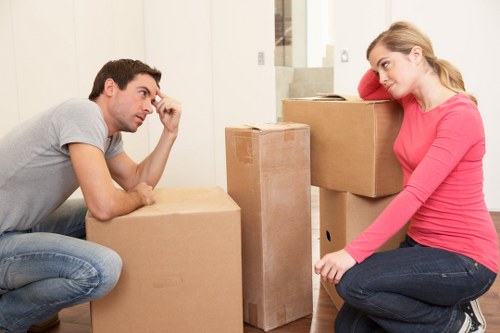 Careful unloading during a Brockley house move