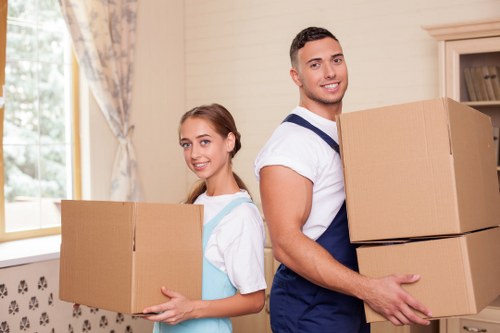 Professional team handling office relocation in Brockley